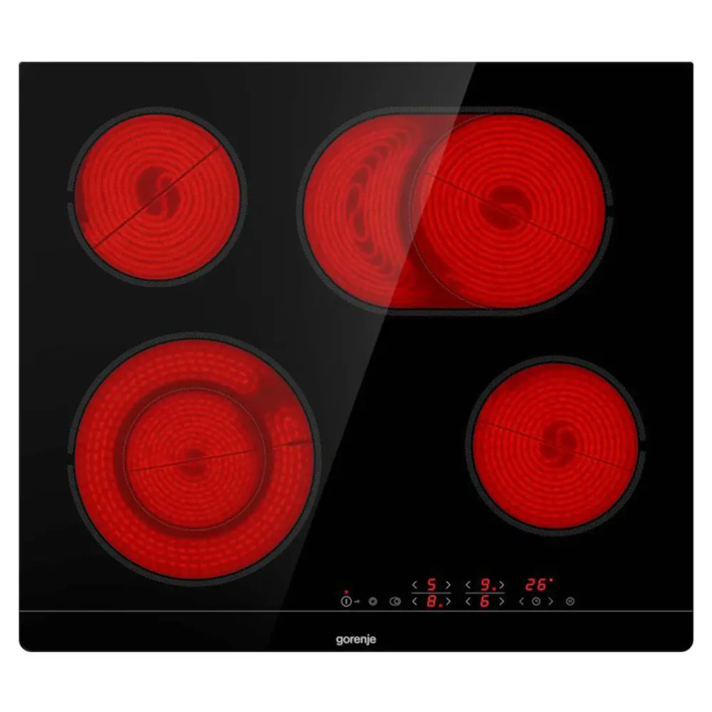 Фото Электрическая варочная панель Gorenje ECT643BSC 59.50 см 4 конфорки цвет черный Фото Электрическая варочная панель Gorenje ECT643BSC 59.50 см 4 конфорки цвет черный