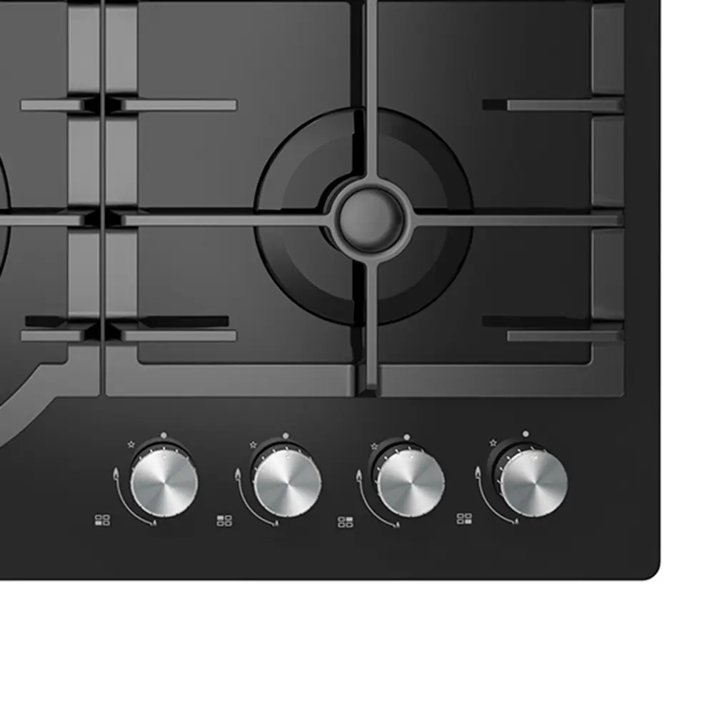 Фото Газовая варочная панель Midea MG696TGB 59 см 4 конфорки цвет черный Фото Газовая варочная панель Midea MG696TGB 59 см 4 конфорки цвет черный