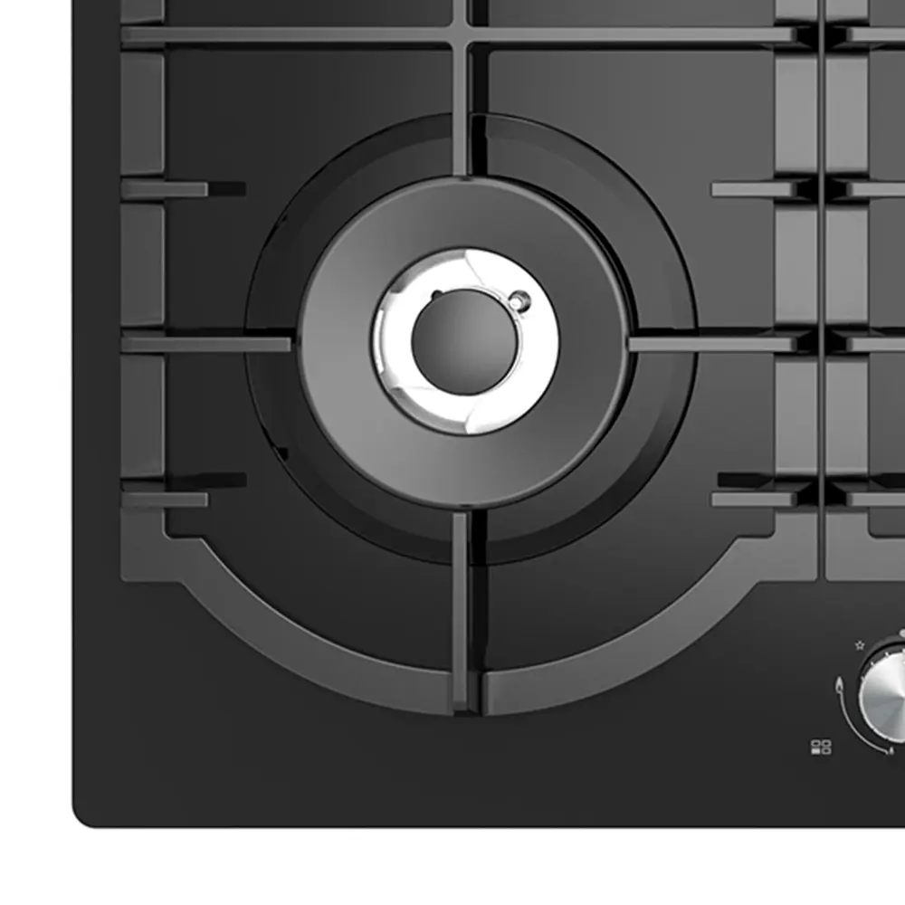 Фото 3 Газовая варочная панель Midea MG696TGB 59 см 4 конфорки цвет черный Фото 3 Газовая варочная панель Midea MG696TGB 59 см 4 конфорки цвет черный