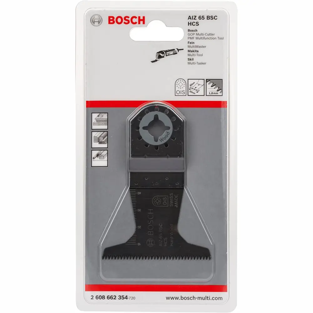 Фото 2 Полотно пильное для реноватора Bosch Starlock HCS AII 65 BSPC Hard Wood 2608662354, 65х40 мм Фото 2 Полотно пильное для реноватора Bosch Starlock HCS AII 65 BSPC Hard Wood 2608662354, 65х40 мм