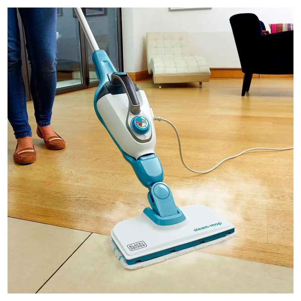 Фото 2 Пароочиститель BLACK + DECKER SteamMop 7-В-1 FSMH1321-QS цвет бирюзовый Фото 2 Пароочиститель BLACK + DECKER SteamMop 7-В-1 FSMH1321-QS цвет бирюзовый
