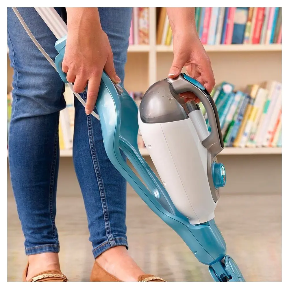 Фото 3 Пароочиститель BLACK + DECKER SteamMop 7-В-1 FSMH1321-QS цвет бирюзовый Фото 3 Пароочиститель BLACK + DECKER SteamMop 7-В-1 FSMH1321-QS цвет бирюзовый