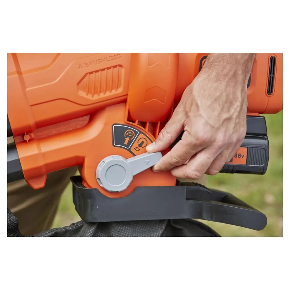 Фото 6 Воздуходув аккумуляторный BLACK+DECKER BCBLV3625L1-QW, 36B Фото 6 Воздуходув аккумуляторный BLACK+DECKER BCBLV3625L1-QW, 36B
