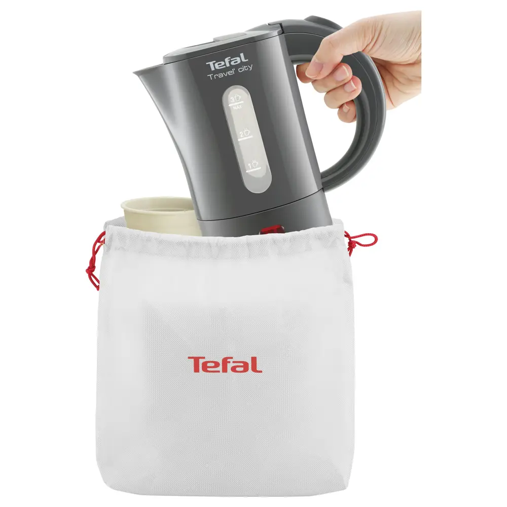 Фото 5 Электрический чайник Tefal 0.5 л пластик цвет серый KO120B30 Фото 5 Электрический чайник Tefal 0.5 л пластик цвет серый KO120B30