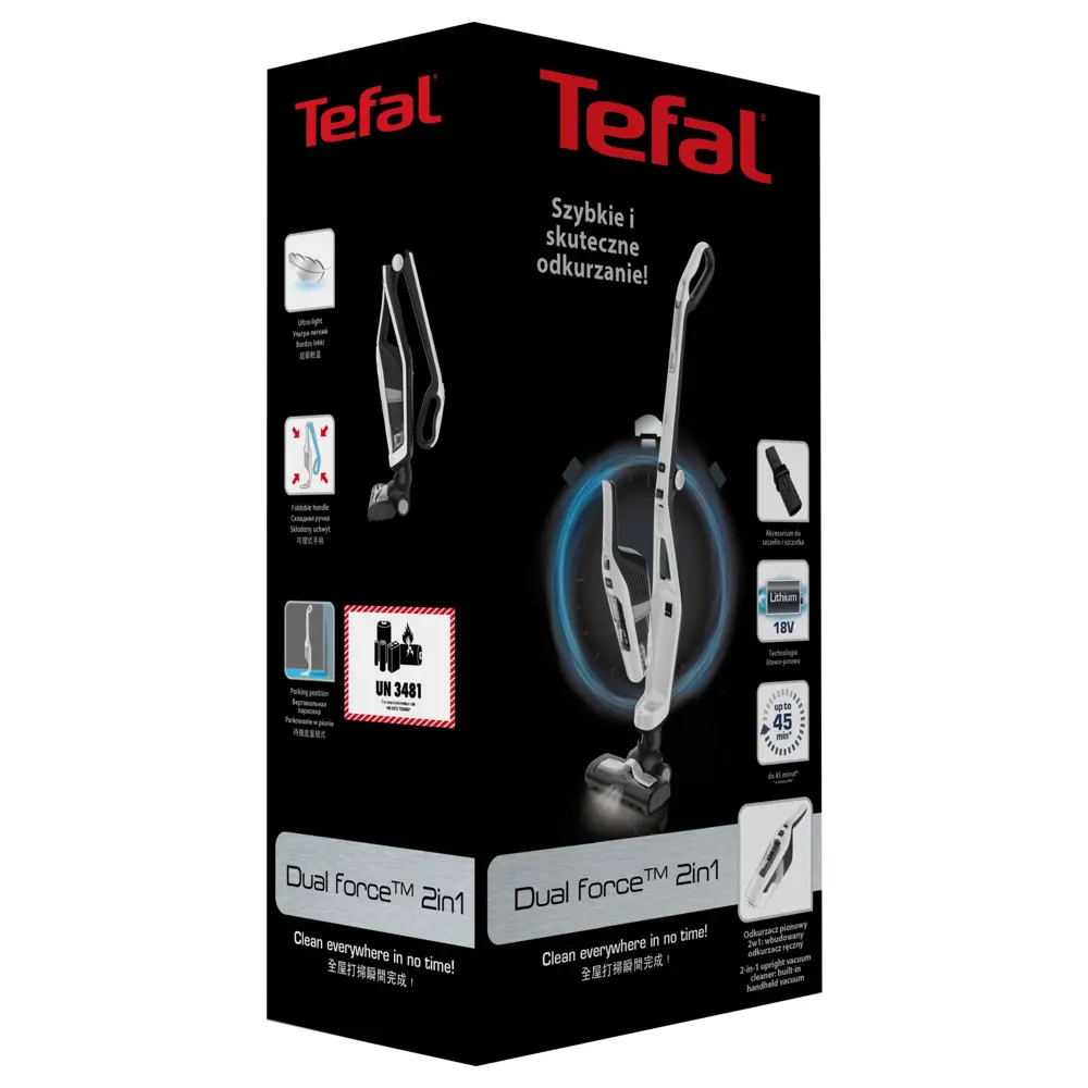 Фото 7 Пылесос вертикальный Tefal TY6737WH Dual Force Фото 7 Пылесос вертикальный Tefal TY6737WH Dual Force