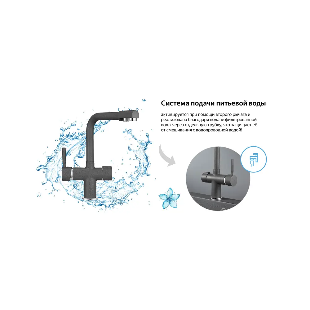 Фото 6 Смеситель Weissgauff WG 20881 черный