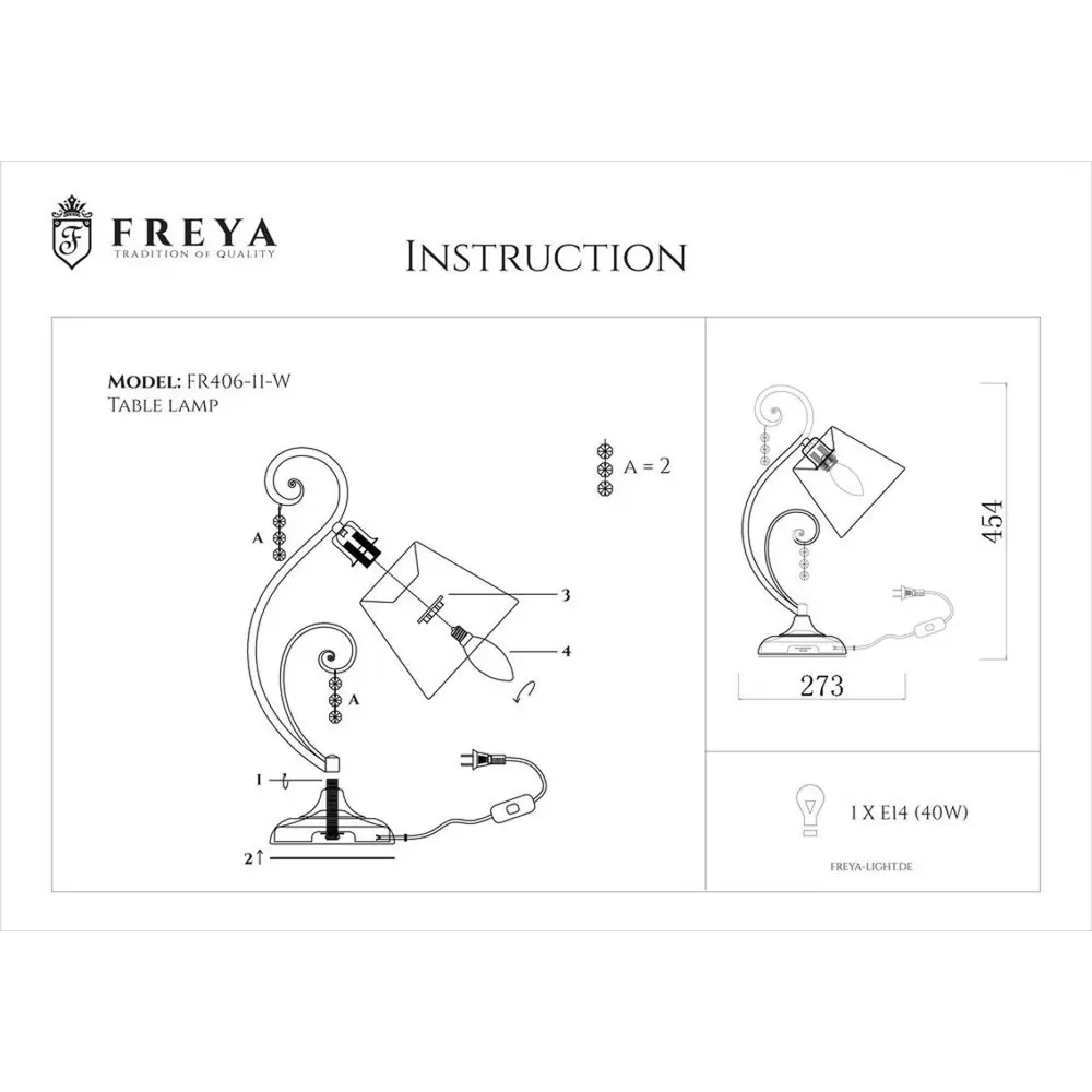 Фото 2 Настольная лампа Freya Lorette FR2406-TL-01-WG цвет белый Фото 2 Настольная лампа Freya Lorette FR2406-TL-01-WG цвет белый