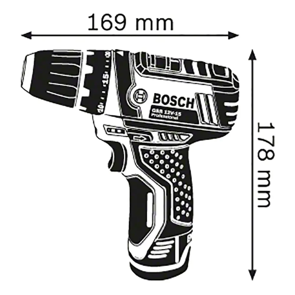 Фото 2 Дрель-шуруповерт аккумуляторная Bosch Professional GSR 12 V-15 3165140835671, 12 В Li-Ion 1x2 Ач Фото 2 Дрель-шуруповерт аккумуляторная Bosch Professional GSR 12 V-15 3165140835671, 12 В Li-Ion 1x2 Ач