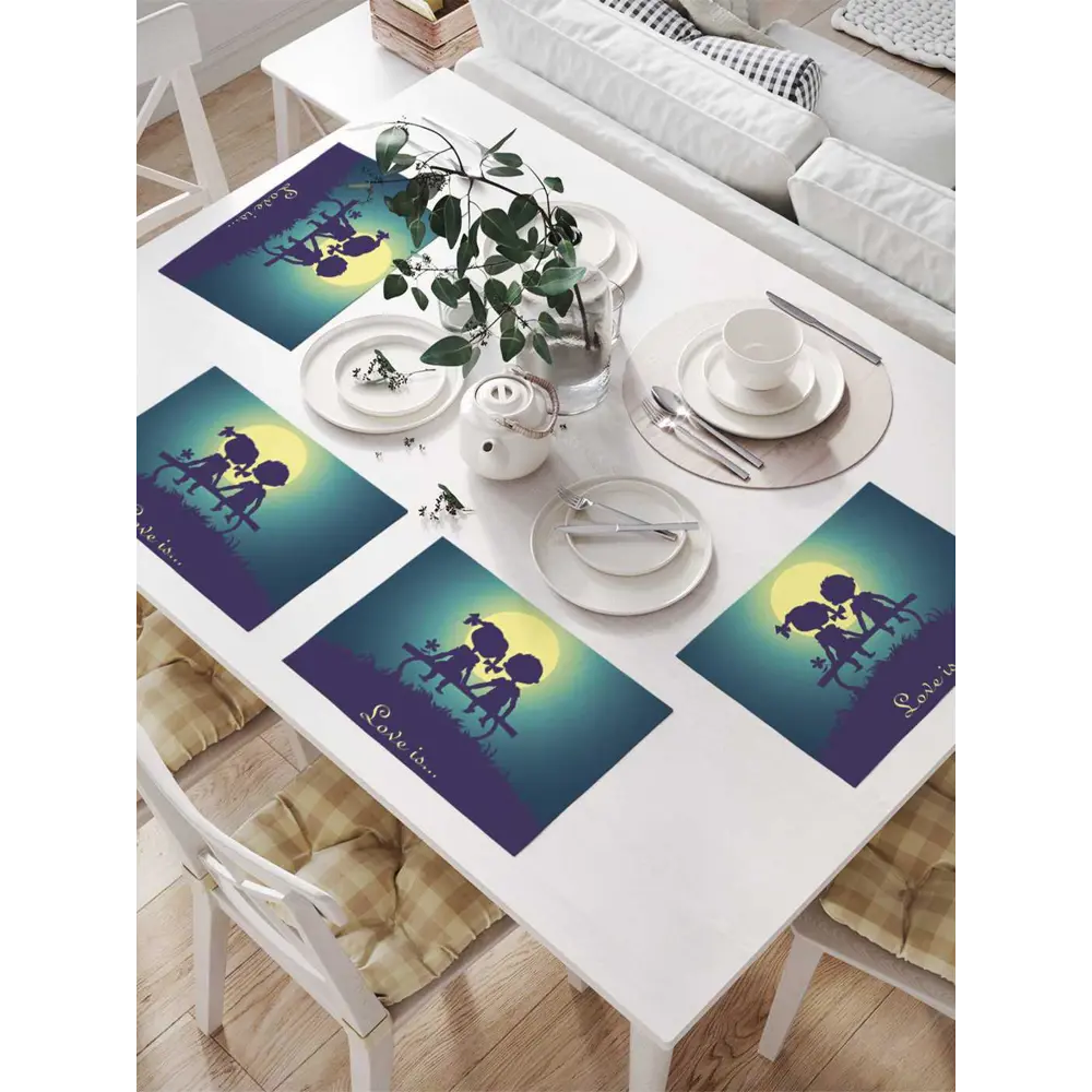 Фото Набор сервировочных салфеток JoyArty Love is... np_91942, 4 шт