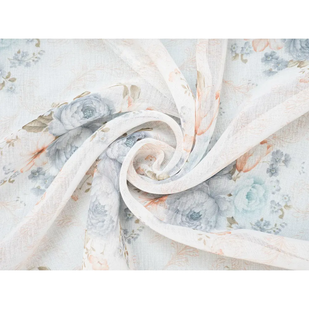 Фото 4 Тюль батист "Магнолия" 300x270 цвет белый с печатным рисунком, на шторной ленте, высота 270, ширина 300 Фото 4 Тюль батист "Магнолия" 300x270 цвет белый с печатным рисунком, на шторной ленте, высота 270, ширина 300