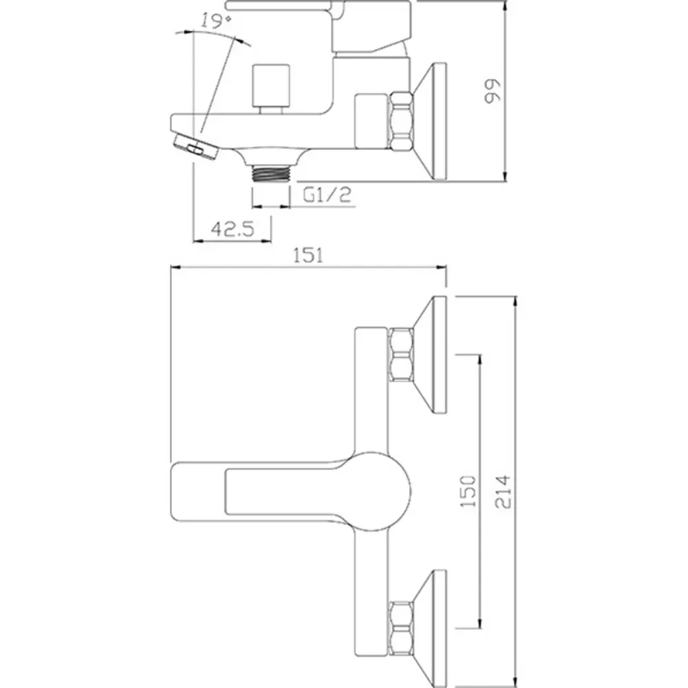 Фото 2 Смеситель для ванны Argotech Titan 35-05 Фото 2 Смеситель для ванны Argotech Titan 35-05