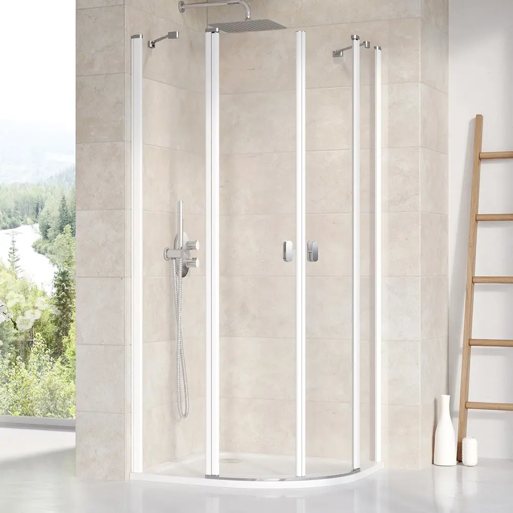 Фото 2 Душевой уголок четверть круга Ravak Chrome Cskk4 80x80 см белый профиль, прозрачное стекло 3Q140100Z1 Фото 2 Душевой уголок четверть круга Ravak Chrome Cskk4 80x80 см белый профиль, прозрачное стекло 3Q140100Z1