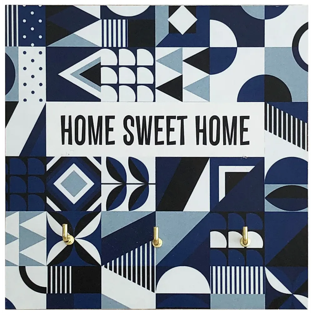 Фото Ключница Sweet Home цвет синий 12x12см Фото Ключница Sweet Home цвет синий 12x12см
