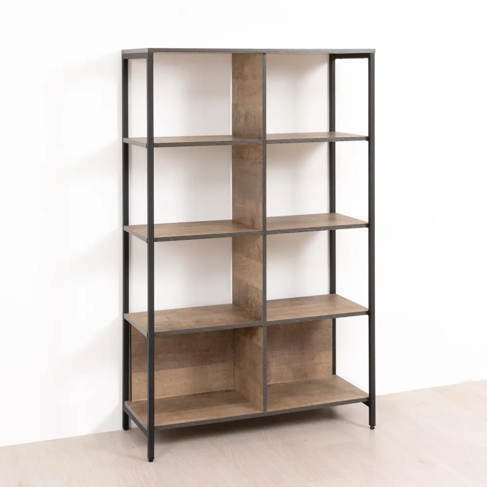 Фото 8 Стеллаж 5 полок Моби Трувор 13.151.02 90x146x37 см ЛДСП цвет черный/коричневый Фото 8 Стеллаж 5 полок Моби Трувор 13.151.02 90x146x37 см ЛДСП цвет черный/коричневый