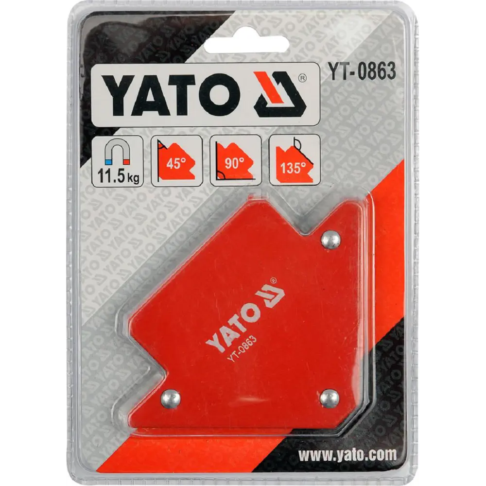 Фото 2 Магнит для сварки Yato YT-0863, 3 угла, 11.5 кг Фото 2 Магнит для сварки Yato YT-0863, 3 угла, 11.5 кг
