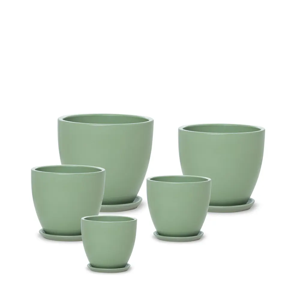 Фото Горшок цветочный 8564991 Высокий овал Студия-декор 18 см 2.5 л керамика зеленый Фото Горшок цветочный 8564991 Высокий овал Студия-декор 18 см 2.5 л керамика зеленый