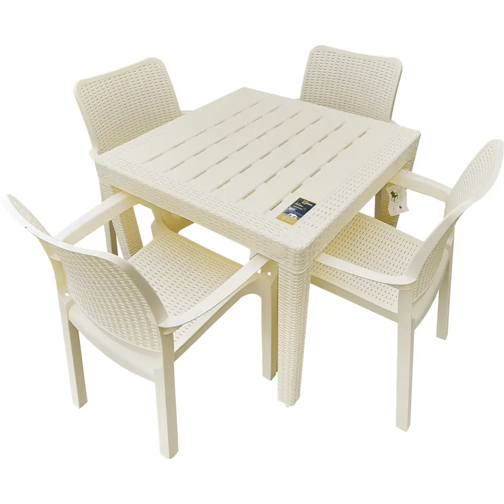 Фото 6 Стол Ingreen Rattan 78.9х78.9х70 см пластик бежевый Фото 6 Стол Ingreen Rattan 78.9х78.9х70 см пластик бежевый