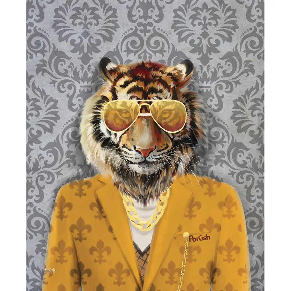 Фото Картина на холсте "Полосатый артист" 40x50 см Фото Картина на холсте "Полосатый артист" 40x50 см