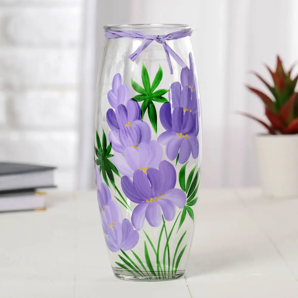 Фото Ваза Simaland "Лаванда" 23.5 см, из стекла, разноцветная Фото Ваза Simaland "Лаванда" 23.5 см, из стекла, разноцветная