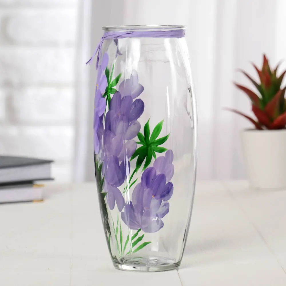 Фото 2 Ваза Simaland "Лаванда" 23.5 см, из стекла, разноцветная Фото 2 Ваза Simaland "Лаванда" 23.5 см, из стекла, разноцветная