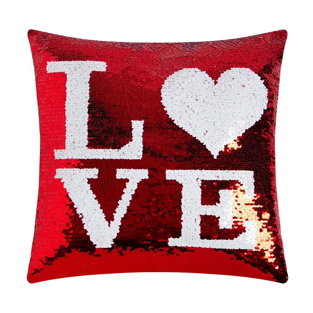 Фото Подушка Этель I Love 7057180, 40x40 см, цвет красный