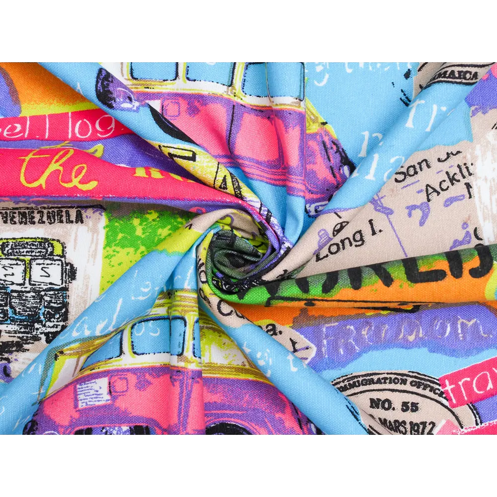 Фото 10 Штора на шторной ленте Bus 170x270 см цвет голубой