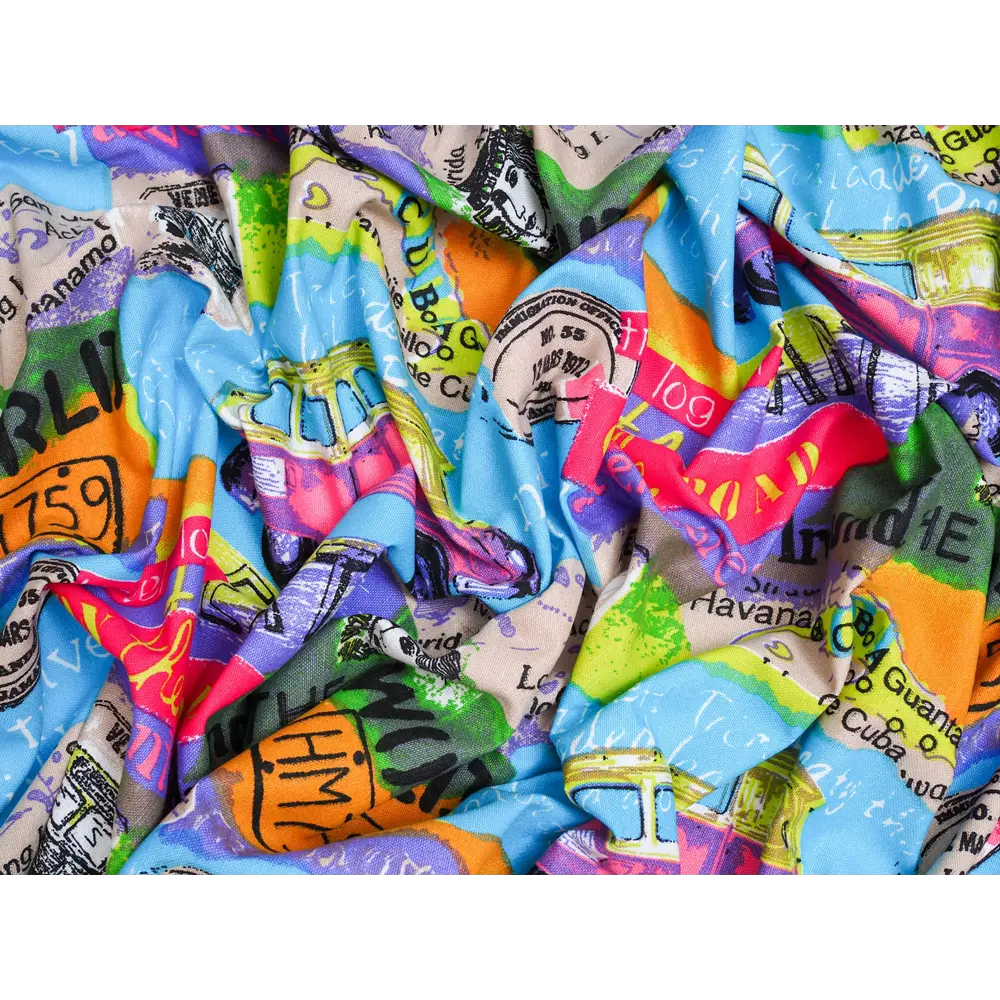 Фото 9 Штора на шторной ленте Bus 170x260 см цвет голубой