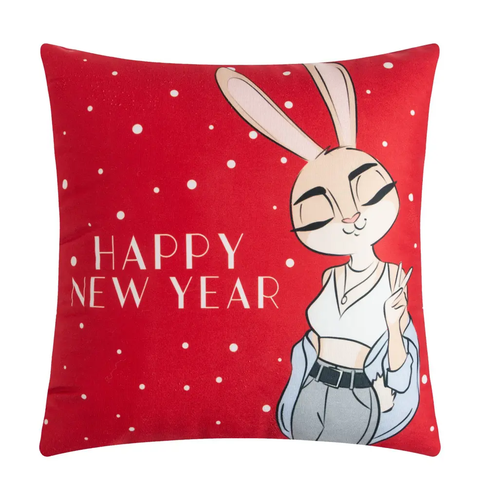 Фото Подушка Этель Happy new year 7787607, 40x40 см, цвет белый Фото Подушка Этель Happy new year 7787607, 40x40 см, цвет белый