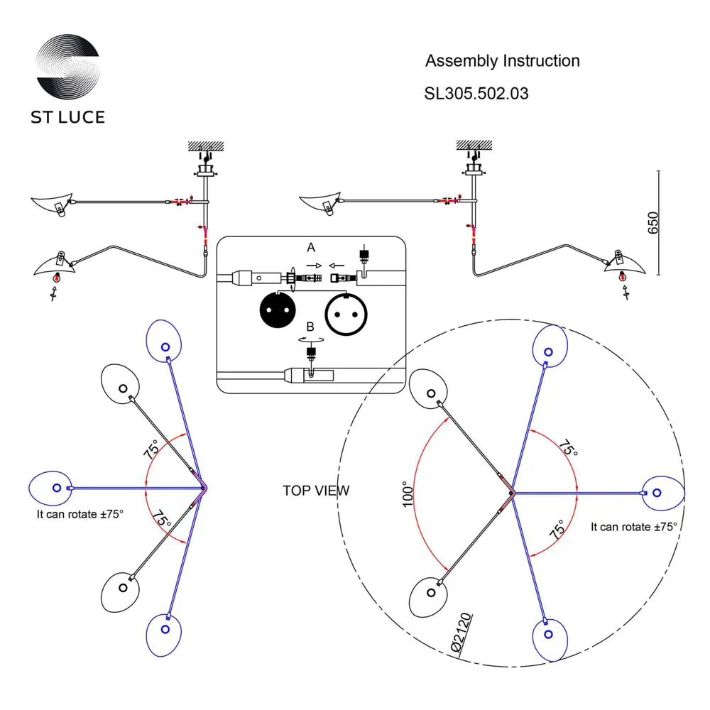 Фото 3 Люстра потолочная ST LUCE 3 лампы 12 м² цвет белый Фото 3 Люстра потолочная ST LUCE 3 лампы 12 м² цвет белый