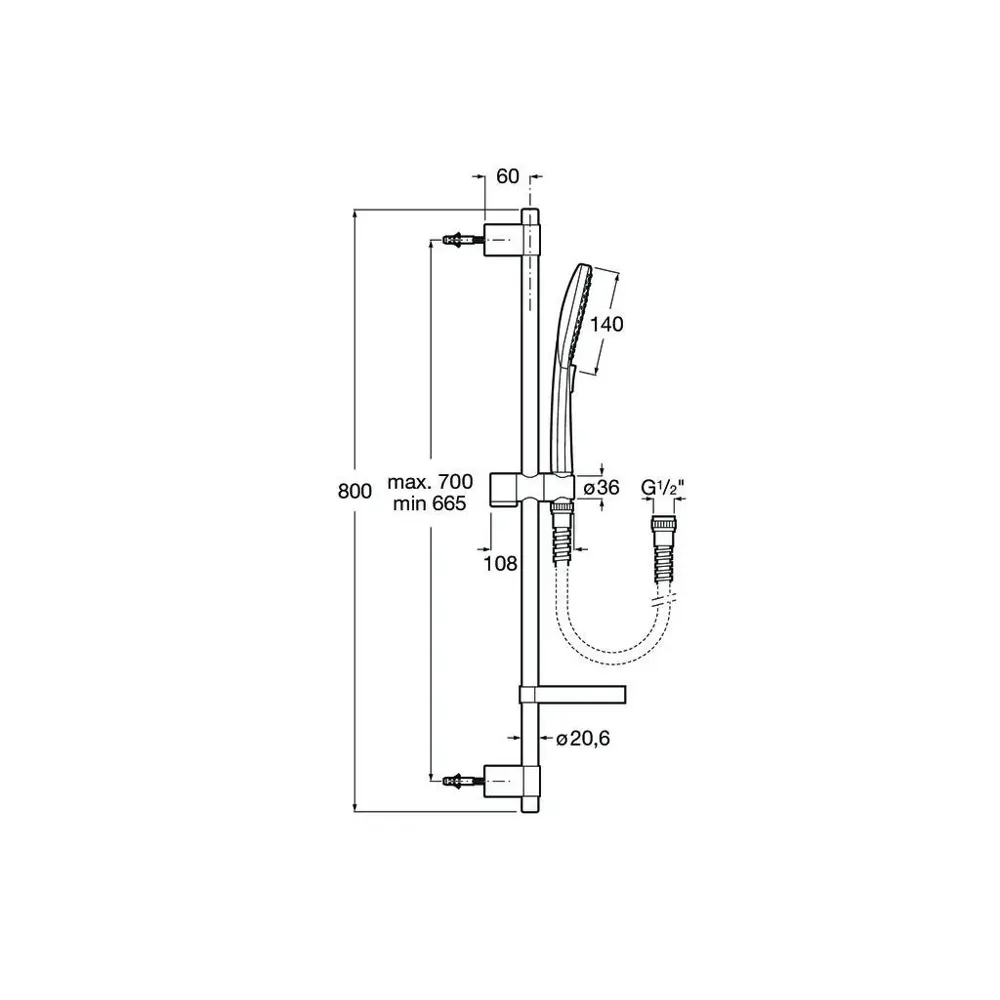 Фото 2 Душевой набор Roca Plenum 5B1A10CB0 3 режима Фото 2 Душевой набор Roca Plenum 5B1A10CB0 3 режима