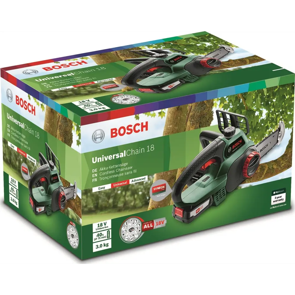 Фото 5 Аккумуляторная пила Bosch UniversalChain, 18 В шина 20 см АКБ и ЗУ в комплекте Фото 5 Аккумуляторная пила Bosch UniversalChain, 18 В шина 20 см АКБ и ЗУ в комплекте