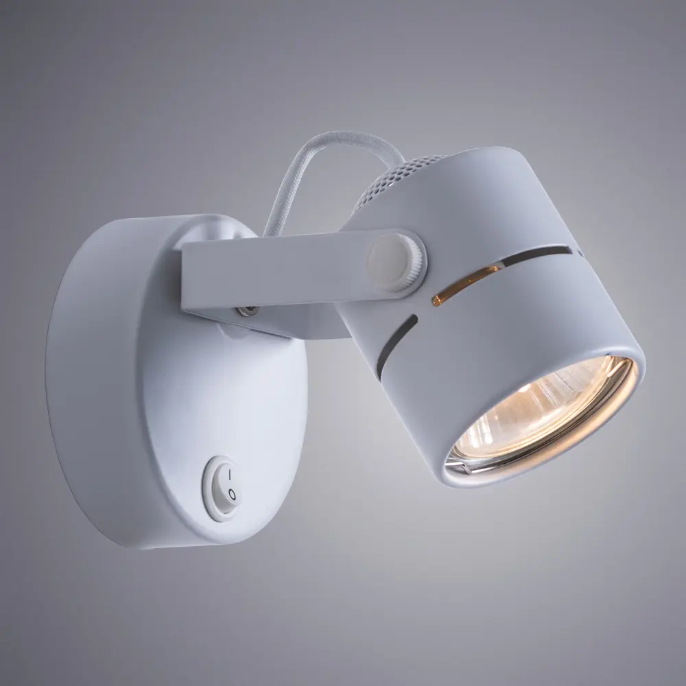 Фото 2 Спот поворотный ARTE LAMP A1311AP-1WH MIZAR 1 лампа цвет белый Фото 2 Спот поворотный ARTE LAMP A1311AP-1WH MIZAR 1 лампа цвет белый