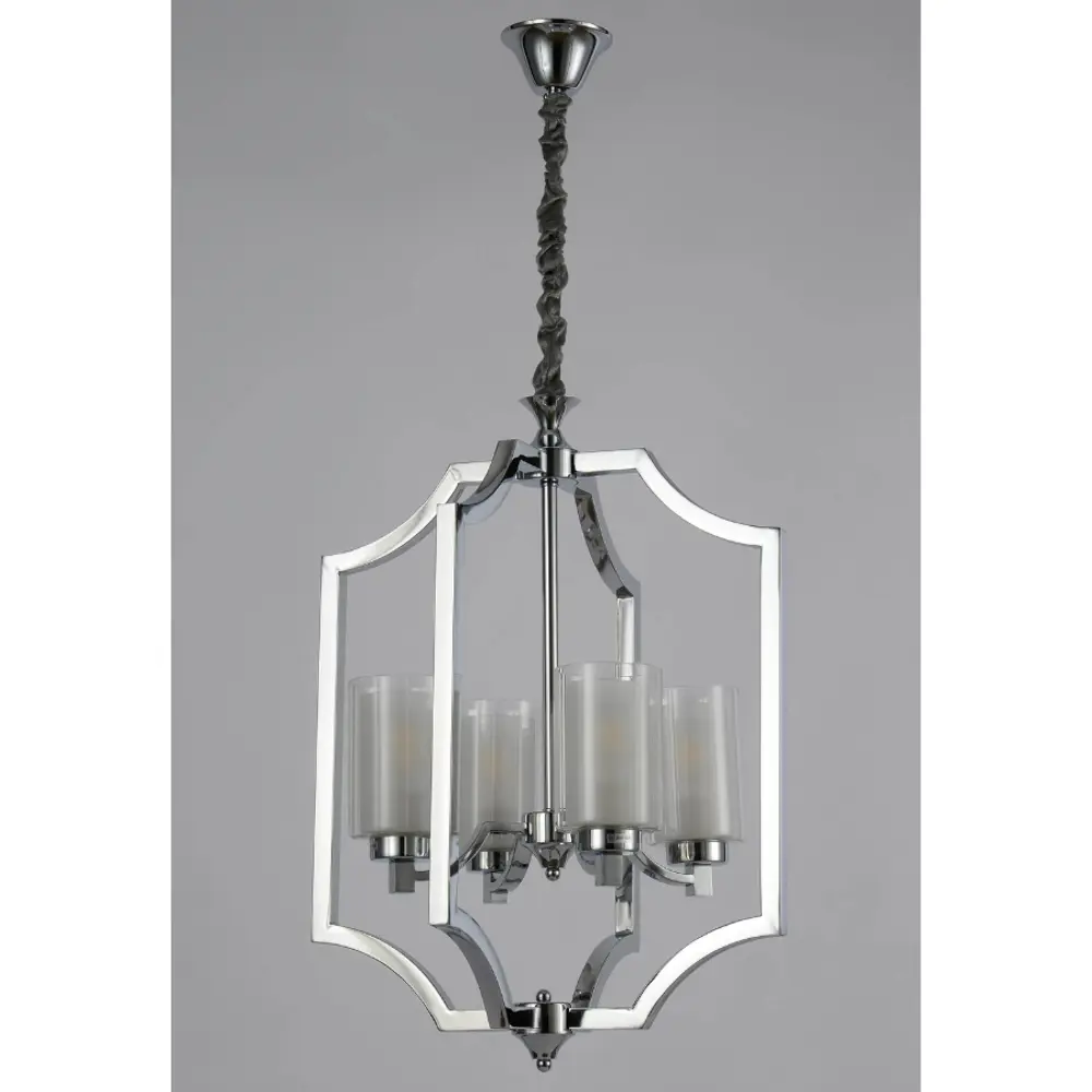 Фото 3 Люстра подвесная LUMINA DECO Vigatto LDP 1224-4 CHR 4 лампы 12 м² цвет хром Фото 3 Люстра подвесная LUMINA DECO Vigatto LDP 1224-4 CHR 4 лампы 12 м² цвет хром