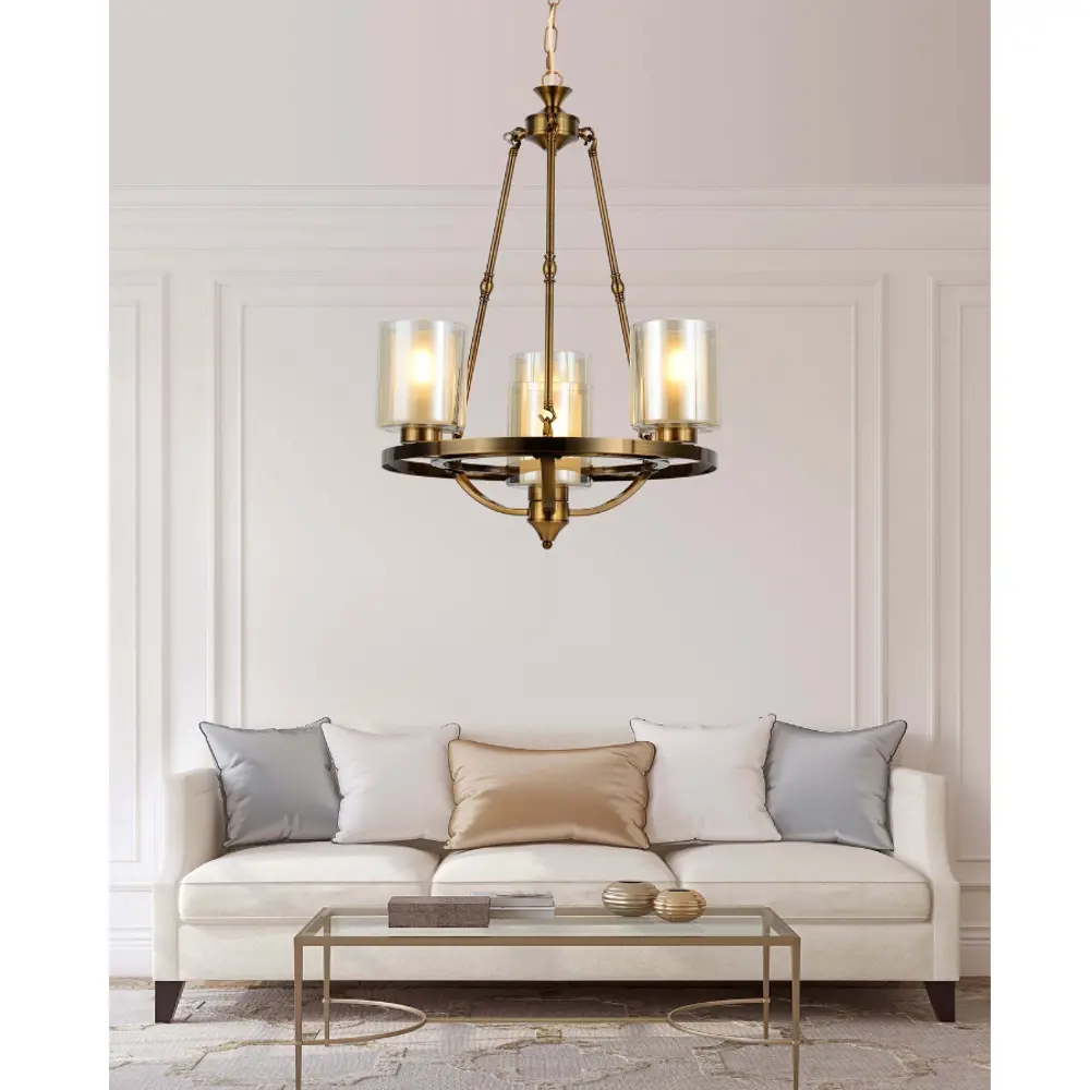 Фото 3 Люстра подвесная LUMINA DECO Santini LDP 1220-4 MD 4 лампы 12 м² цвет бронза Фото 3 Люстра подвесная LUMINA DECO Santini LDP 1220-4 MD 4 лампы 12 м² цвет бронза