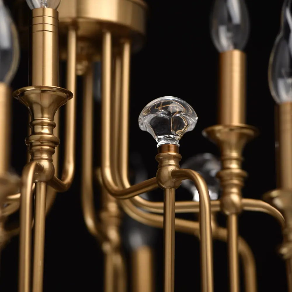 Фото 3 Люстра потолочная MW 614011712 12 ламп 24 м² цвет латунь Фото 3 Люстра потолочная MW 614011712 12 ламп 24 м² цвет латунь