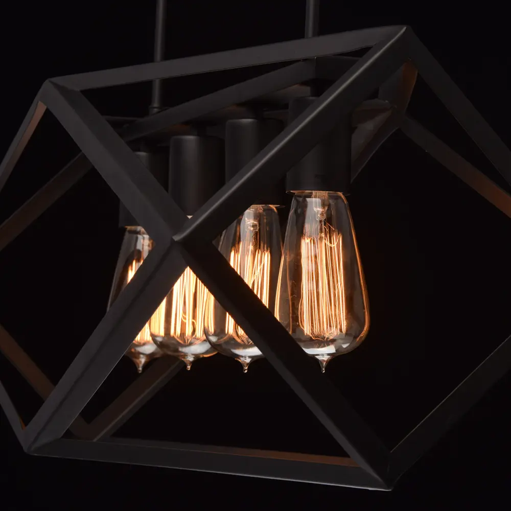 Фото 3 Люстра потолочная MW 104010504 4 лампы 12 м² цвет черный Фото 3 Люстра потолочная MW 104010504 4 лампы 12 м² цвет черный