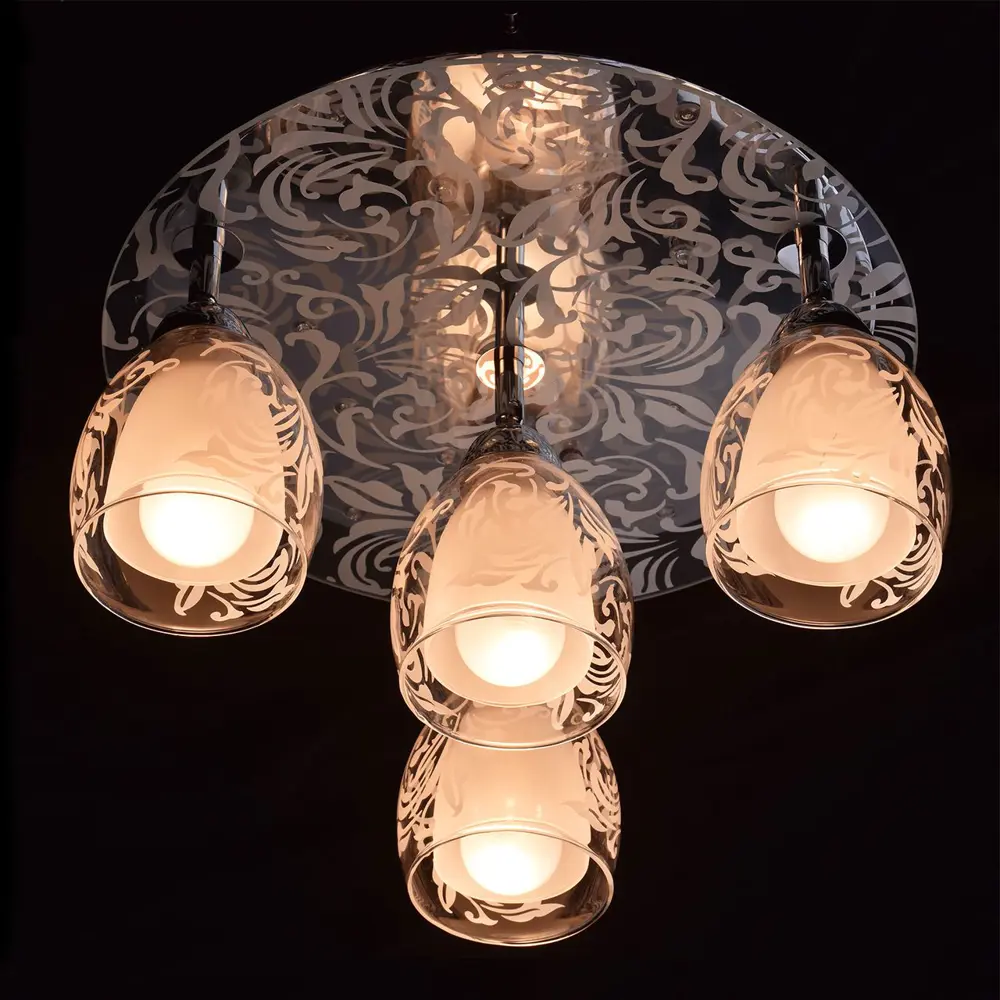 Фото 2 Люстра потолочная DE MARKT 459011004 4 лампы 12 м² цвет хром