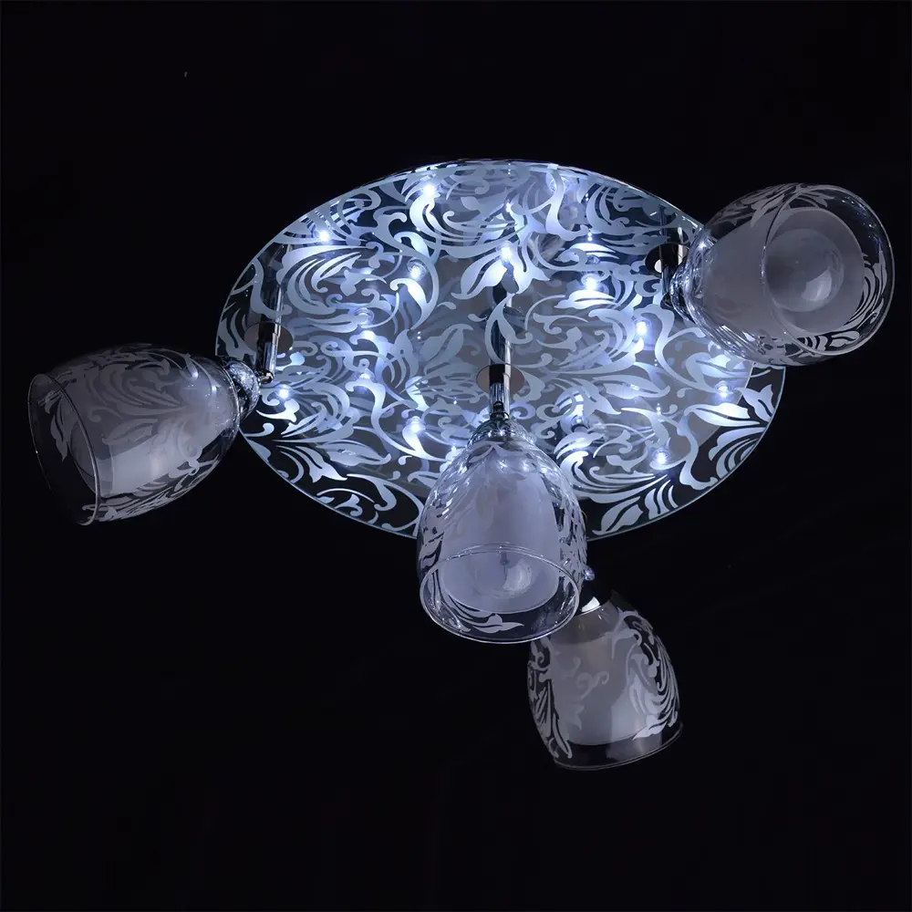 Фото 9 Люстра потолочная DE MARKT 459011004 4 лампы 12 м² цвет хром