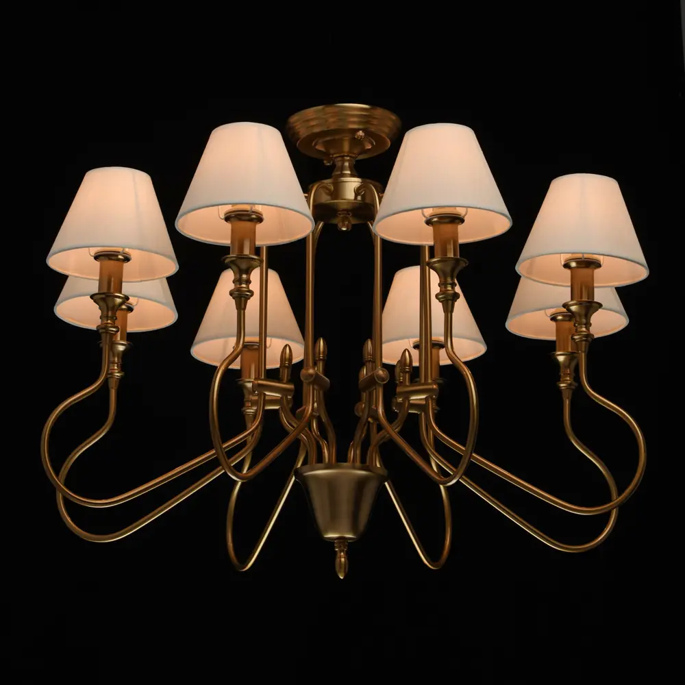 Фото 2 Люстра потолочная MW 614010908 8 ламп 16 м² цвет латунь Фото 2 Люстра потолочная MW 614010908 8 ламп 16 м² цвет латунь