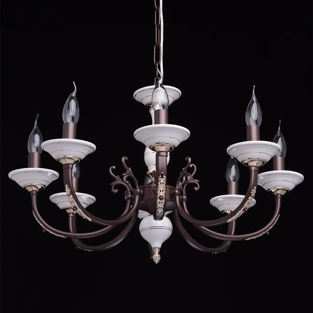 Фото 2 Люстра потолочная MW 381011608 8 ламп 24 м² цвет коричневый