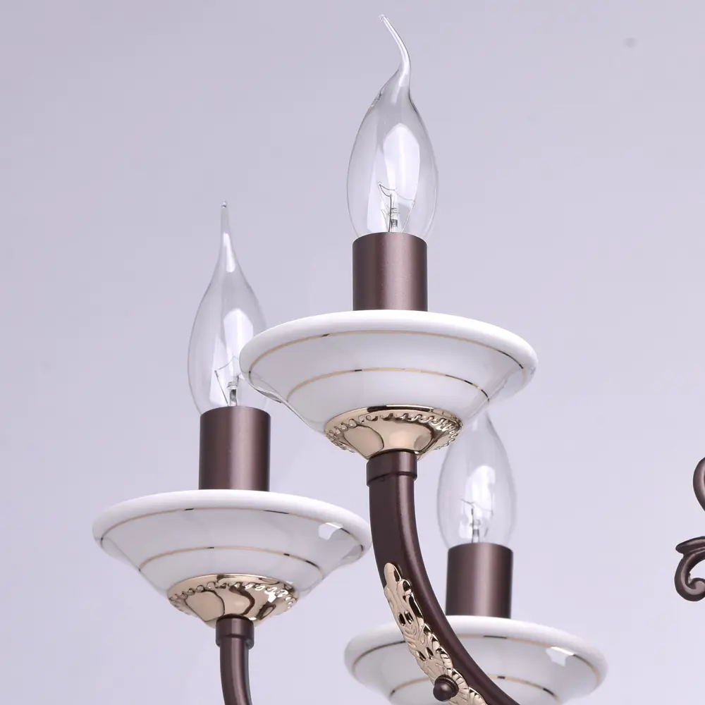 Фото 7 Люстра потолочная MW 381011608 8 ламп 24 м² цвет коричневый