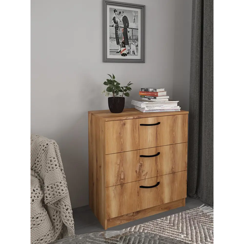 Фото 4 Комод Мебельная фабрика 1+1 3 ящика 70x36x75.6 см ЛДСП цвет дуб кельтик Фото 4 Комод Мебельная фабрика 1+1 3 ящика 70x36x75.6 см ЛДСП цвет дуб кельтик