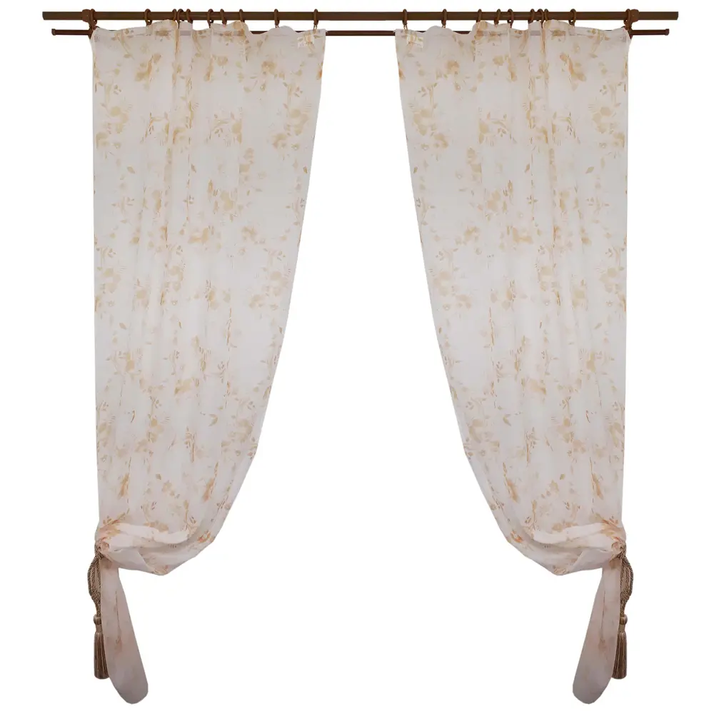 Фото 2 Штора на шторной ленте Belezza Amore 140х260 см цвет шампань