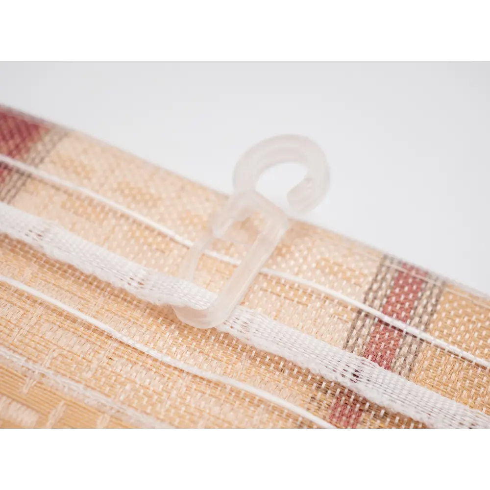 Фото 5 Штора на шторной ленте Полоса Terracotta 170x260 см цвет терракотовый