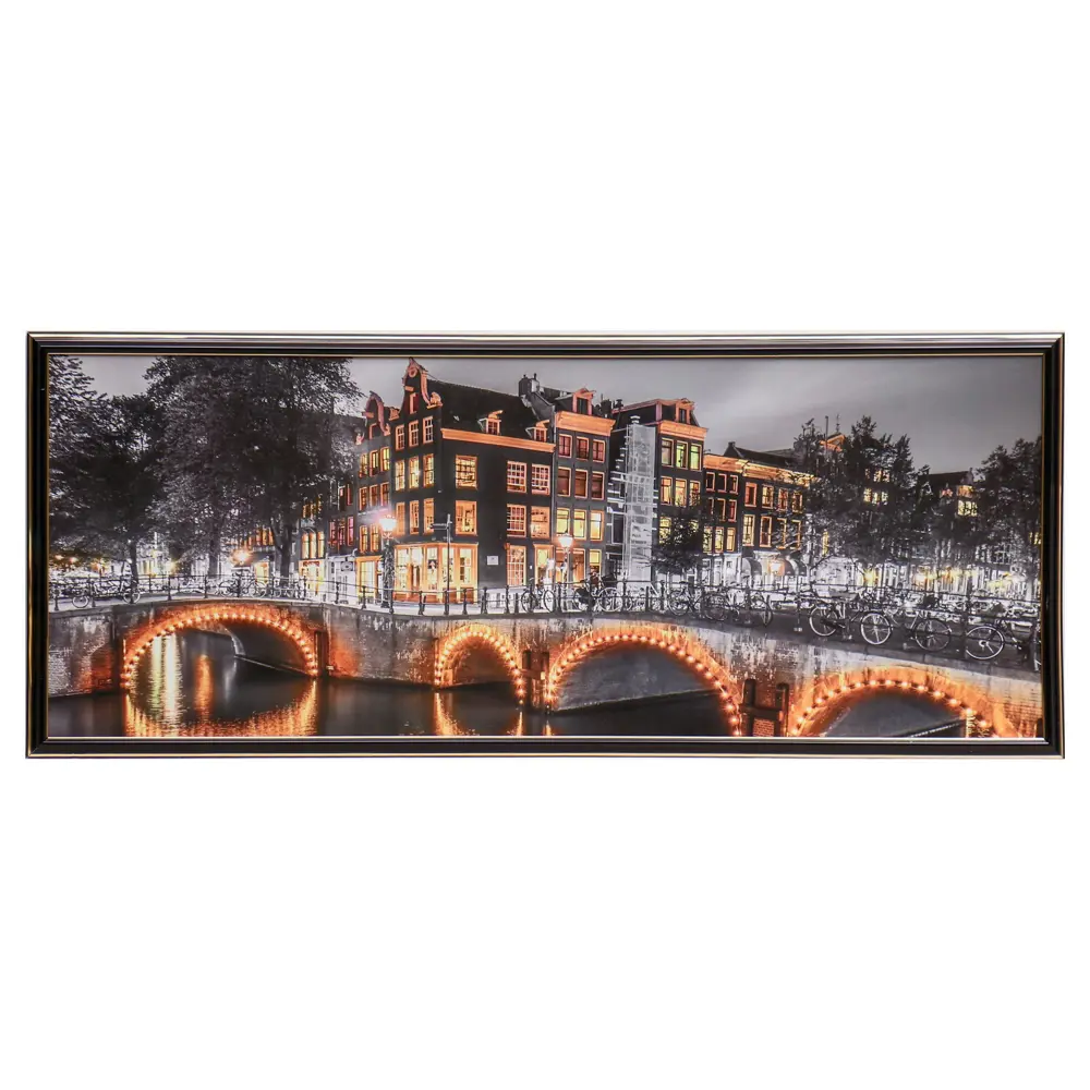 Фото Картина "Ночной мост" 39x93 см Фото Картина "Ночной мост" 39x93 см