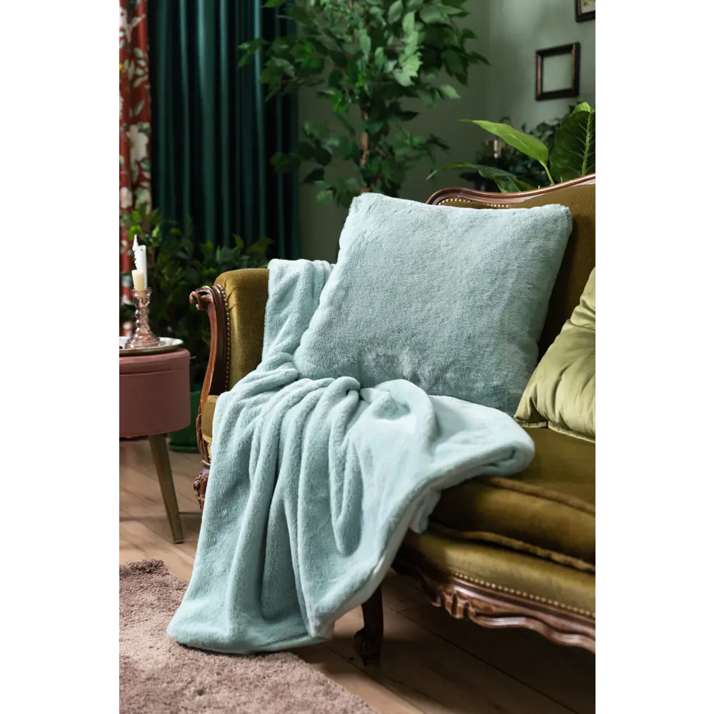 Фото 5 Подушка Inspire Swanny 45x45 см цвет светло-бирюзовый Фото 5 Подушка Inspire Swanny 45x45 см цвет светло-бирюзовый