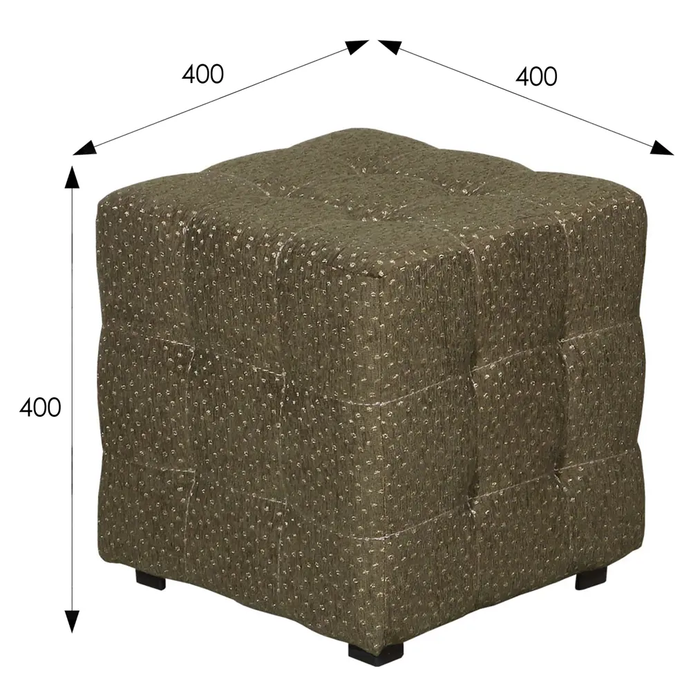 Фото 3 Банкетка Мебелик 40x40 см цвет оливковый 7701