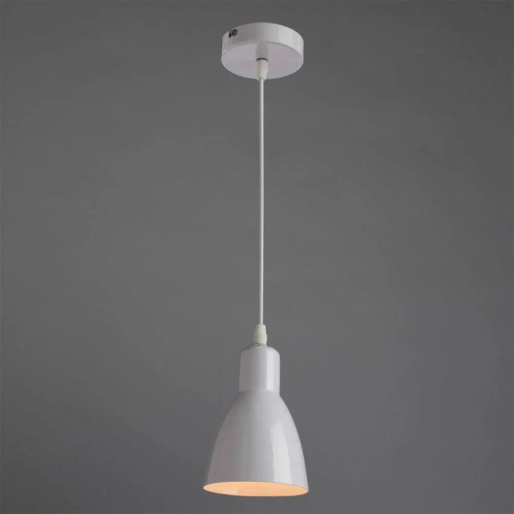 Фото 2 Люстра подвесная ARTE LAMP A5049SP-1WH 48 White 1 лампа 3 м² цвет белый Фото 2 Люстра подвесная ARTE LAMP A5049SP-1WH 48 White 1 лампа 3 м² цвет белый