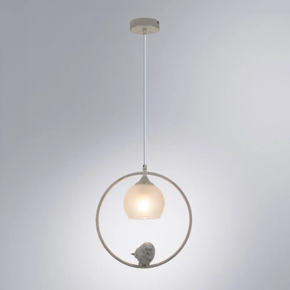 Фото 3 Люстра подвесная ARTE LAMP A2150SP-1WG Gemelli 1 лампа 3 м² цвет белый Фото 3 Люстра подвесная ARTE LAMP A2150SP-1WG Gemelli 1 лампа 3 м² цвет белый