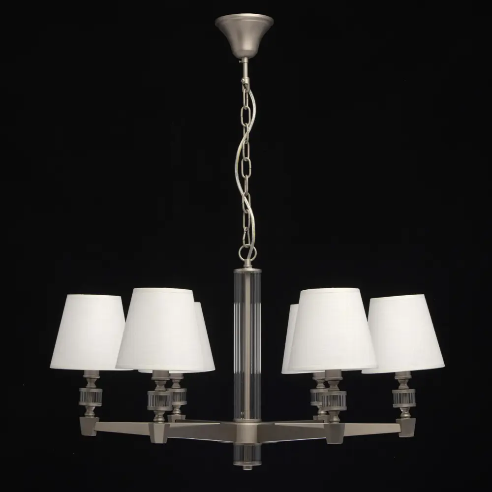 Фото 4 Люстра потолочная MW 700012706 ДельРей 6 ламп 12 м² цвет серый/серебристый